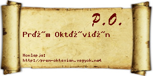 Prém Oktávián névjegykártya
